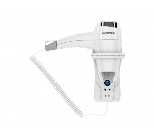 Hair dryer with shaver plug white 1400W 110V